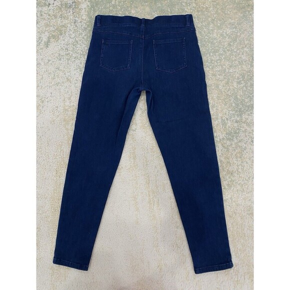 Betabrand Size Medium Petite Yoga Blue Pull On Stretch Denim Jeans 26" Inseam - Picture 2 of 6